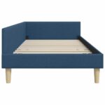 vidaXL Rohový rám postele Modrá 100 x 200 cm látka – Obrázok 5