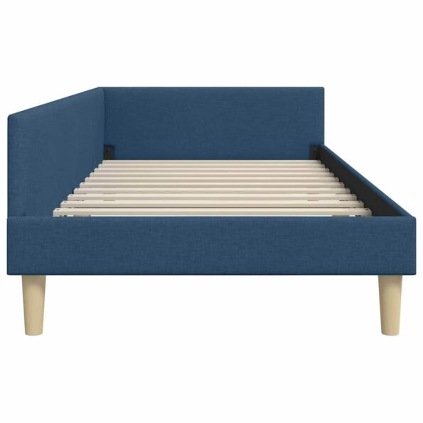 vidaXL Rohový rám postele Modrá 100 x 200 cm látka – Obrázok 5