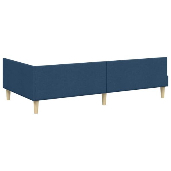 vidaXL Rohový rám postele Modrá 100 x 200 cm látka – Obrázok 6