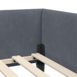 vidaXL Rohový rám postele Tmavo šedá 80 cm x 200 cm Zamat – Obrázok 7