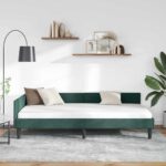 vidaXL Rohový rám postele Tmavozelená 80 cm x 200 cm Zamat – Obrázok 3