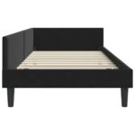 vidaXL Rohový rám postele s čelnou doskou Čierny 80 cm x 200 cm Zamat – Obrázok 5