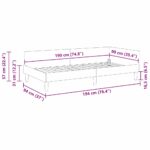 vidaXL Rohový rám postele Tmavo šedá 90 cm x 190 cm Zamat – Obrázok 9