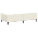 vidaXL Rohový posteľový rám s čelnou doskou Krémová 90 x 190 cm – Obrázok 6