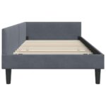 vidaXL Rohový rám postele Tmavo šedá 90 cm x 200 cm Zamat – Obrázok 5