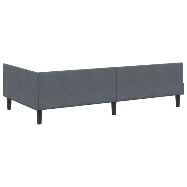 vidaXL Rohový rám postele Tmavo šedá 90 cm x 200 cm Zamat – Obrázok 6