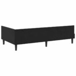 vidaXL Rohový rám postele s čelnou doskou Čierny 90 cm x 200 cm Zamat – Obrázok 6