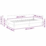 vidaXL Rohový posteľový rám s čelnou doskou Tmavo šedá 100 x 200 cm – Obrázok 9