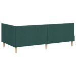 vidaXL Rohový rám postele s čelnou doskou Tmavozelená 80 cm x 200 cm – Obrázok 6