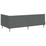 vidaXL Rohový rám postele s čelnou doskou Tmavo šedá 90 cm x 200 cm – Obrázok 6