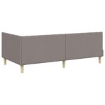 vidaXL Rohový rám postele s čelnou doskou Sivohnedá 100 cm x 200 cm – Obrázok 6