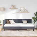 vidaXL Rohový rám postele Tmavo šedá 80 cm x 200 cm Zamat – Obrázok 3