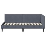 vidaXL Rohový rám postele Tmavo šedá 80 cm x 200 cm Zamat – Obrázok 4
