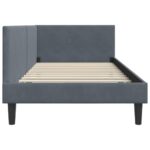 vidaXL Rohový rám postele Tmavo šedá 80 cm x 200 cm Zamat – Obrázok 5