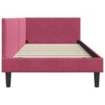 vidaXL Rohový rám postele Víno červené 80 cm x 200 cm Zamat – Obrázok 5