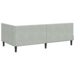 vidaXL Rohový rám postele Svetlosivá 90 cm x 190 cm Zamat – Obrázok 6
