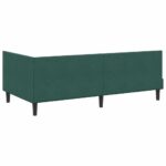 vidaXL Rohový rám postele Tmavozelená 100 cm x 200 cm Zamat – Obrázok 6
