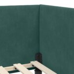 vidaXL Rohový rám postele Tmavozelená 100 cm x 200 cm Zamat – Obrázok 7