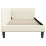 vidaXL Rohový rám postele Krémová 100 cm x 200 cm Zamat – Obrázok 5