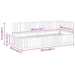 vidaXL Rohový rám postele s čelnou doskou Žltá 80 cm x 200 cm Zamat – Obrázok 10