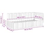 vidaXL Rohový rám postele s čelnou doskou Žltá 90 cm x 190 cm Zamat – Obrázok 10