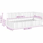 vidaXL Rohový rám postele s čelnou doskou Žltá 90 cm x 200 cm Zamat – Obrázok 10