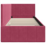 vidaXL Rohový rám postele Víno červené 80 cm x 200 cm Zamat – Obrázok 5