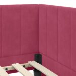 vidaXL Rohový rám postele Víno červené 80 cm x 200 cm Zamat – Obrázok 7