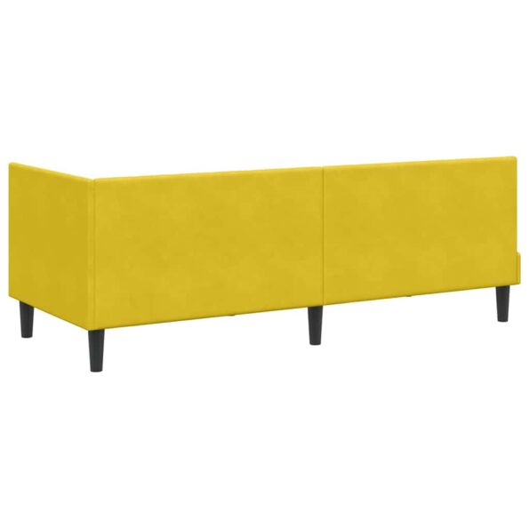 vidaXL Rohový rám postele s čelnou doskou Žltá 80 cm x 200 cm Zamat – Obrázok 6