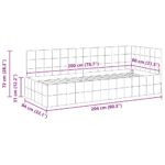 vidaXL Rohový rám postele s čelnou doskou Žltá 80 cm x 200 cm Zamat – Obrázok 10