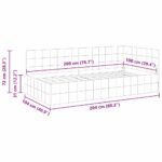 vidaXL Rohový rám postele s čelnou doskou Žltá 100 cm x 200 cm Zamat – Obrázok 10
