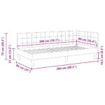 vidaXL Rohový rám postele s čelnou doskou Tmavo šedá 90 x 200 cm Zamat – Obrázok 9