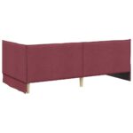 vidaXL Rohový rám postele Víno červené 80 x 200 cm látka – Obrázok 6