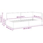 vidaXL Rohový rám postele s čelnou doskou Krémová 80 x 200 cm látka – Obrázok 10