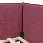 vidaXL Rohový rám postele Víno červené 90 x 190 cm látka – Obrázok 7