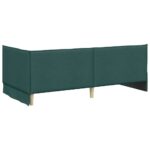 vidaXL Rohový rám postele Tmavozelená 90 x 190 cm látka – Obrázok 6