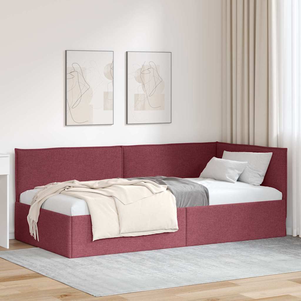 42016466_1.jpg vidaXL Rohový rám postele Víno červené 90 x 200 cm látka – Obrázok 1