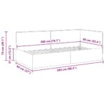 vidaXL Rohový rám postele Víno červené 90 x 200 cm látka – Obrázok 10