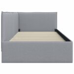 vidaXL Rohový rám postele Svetlosivá 100 x 200 cm látka – Obrázok 5
