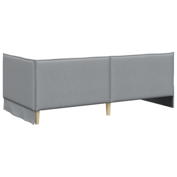 vidaXL Rohový rám postele Svetlosivá 100 x 200 cm látka – Obrázok 6