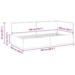 vidaXL Rohový rám postele vínovo červená 100 x 200 cm látka – Obrázok 10