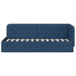 vidaXL Rohový rám postele Modrá 80 x 200 cm látka – Obrázok 5