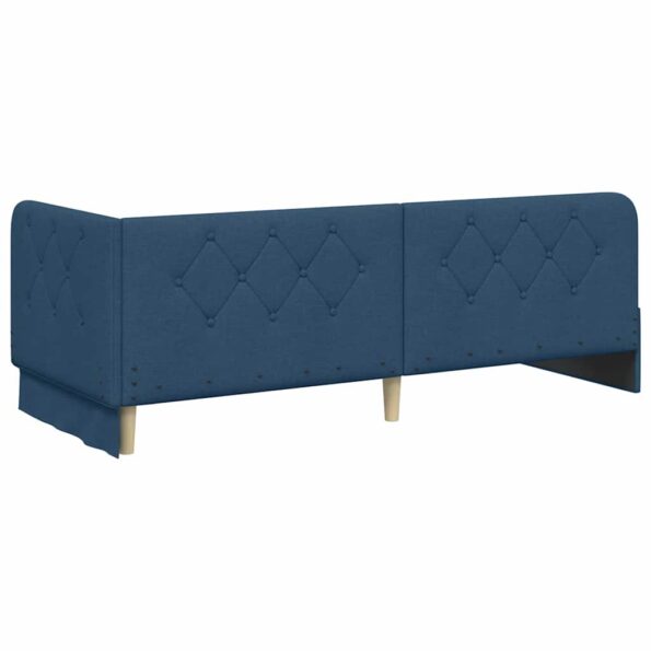 vidaXL Rohový rám postele Modrá 80 x 200 cm látka – Obrázok 7