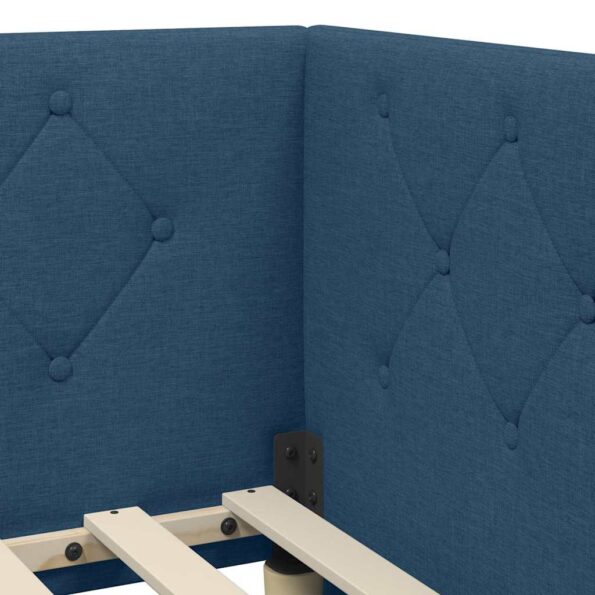 vidaXL Rohový rám postele Modrá 80 x 200 cm látka – Obrázok 8