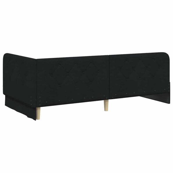 vidaXL Rohový rám postele Čierny 90 x 190 cm látka – Obrázok 7