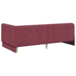 vidaXL Rohový rám postele Víno červené 90 x 190 cm látka – Obrázok 7