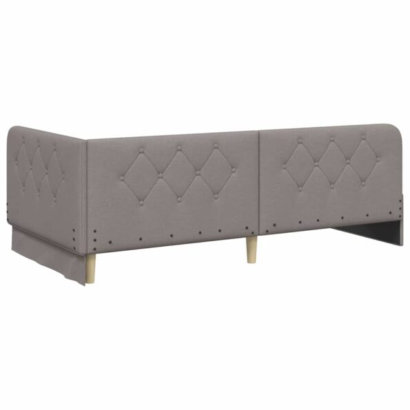 vidaXL Rohový rám postele Sivohnedá 90 x 190 cm látka – Obrázok 7