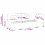 vidaXL Rohový rám postele Modrá 90 x 190 cm látka – Obrázok 11