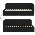 vidaXL Rohový rám postele Čierny 100 x 200 cm látka – Obrázok 9