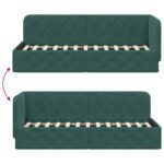 vidaXL Rohový rám postele Tmavozelená 80 x 200 cm Zamat – Obrázok 9
